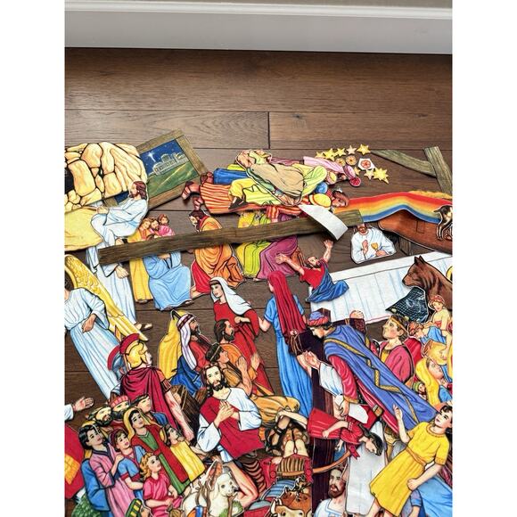 BETTY LUKENS Bible Stories Felt People Animals Props Story of Jesus HUGE LOT - Picture 4 of 11